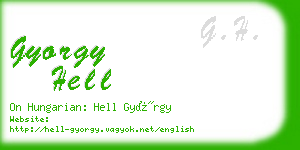 gyorgy hell business card